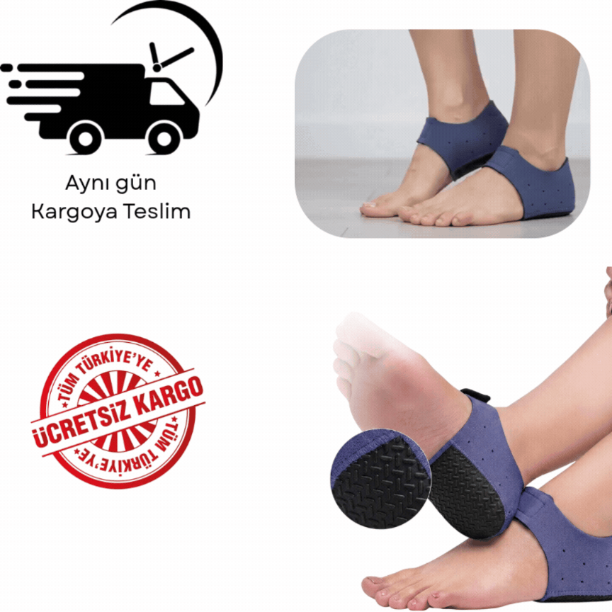 Step-Nova Plantar Fasiit ve Topuk Dikenine Karşı Silikon Destek Çorabı